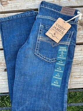 Cody James Slim Straight Jeans in Medium Blue